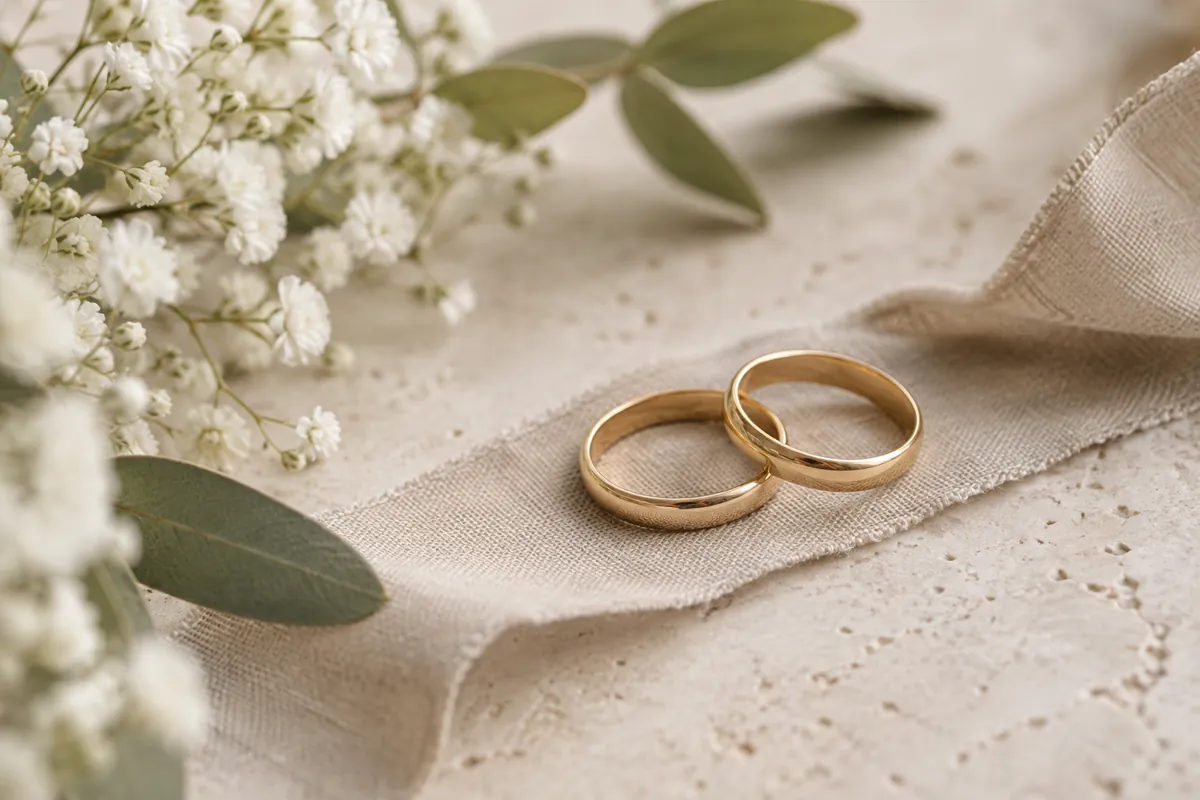 Deux alliances pour illustrer le mariage et la protection du couple